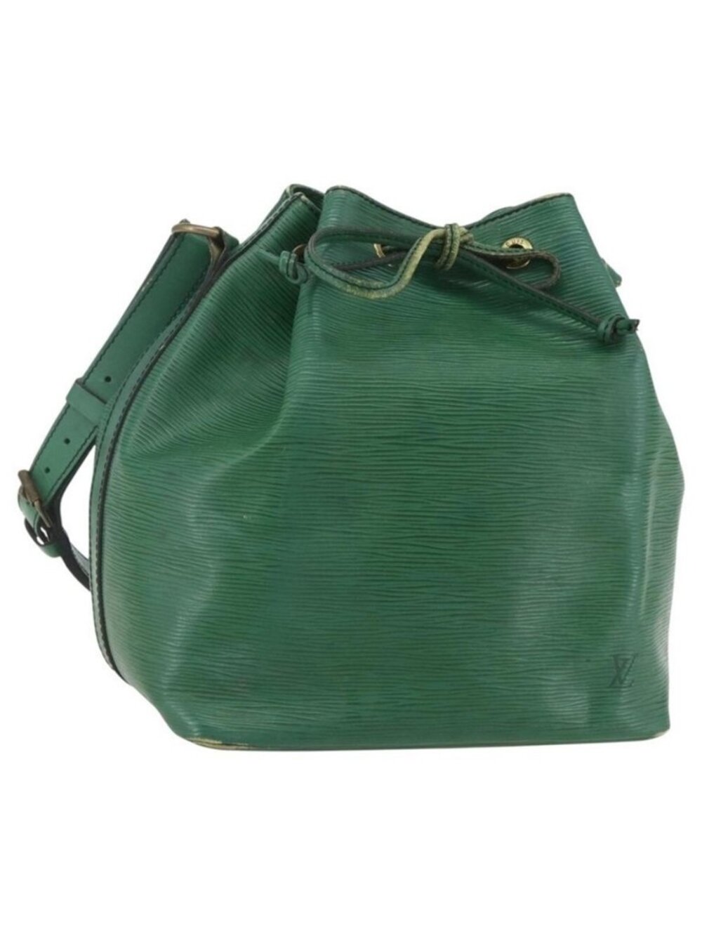 Authentic LOUIS VUITTON Epi Petit Noe Shoulder Bag Green M44104 LV